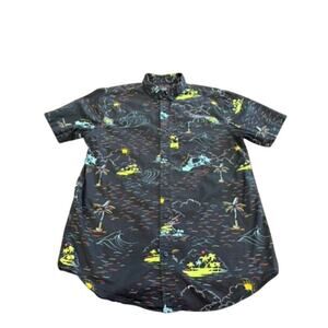 "EMPYRE" Button Up Short Sleeve Shirts SZ M Men's Hawaii Beach Wear Tropical